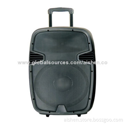 Trolley Speaker with USB/SD/FM/Wireless Mic/Remote Control/Rechargeable Battery